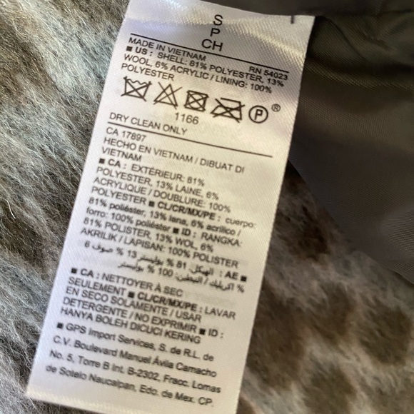 NEW Old Navy Cheetah Print Funnel Neck Coat - Picture 9 of 9